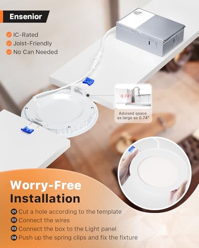 Ensenior YHFCC-6I-5CCT-24PACK 24 Pack 6 Inch Led Recessed Ceiling Light thumb #5