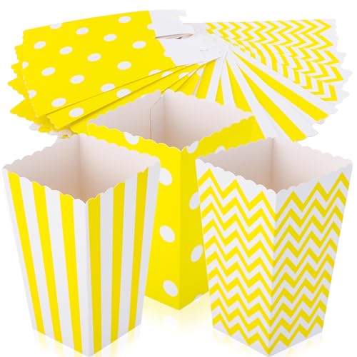 Cabilock Popcorn Treat Boxes Popcorn Serving Boxes Reusable Paper Popcorn Boxes