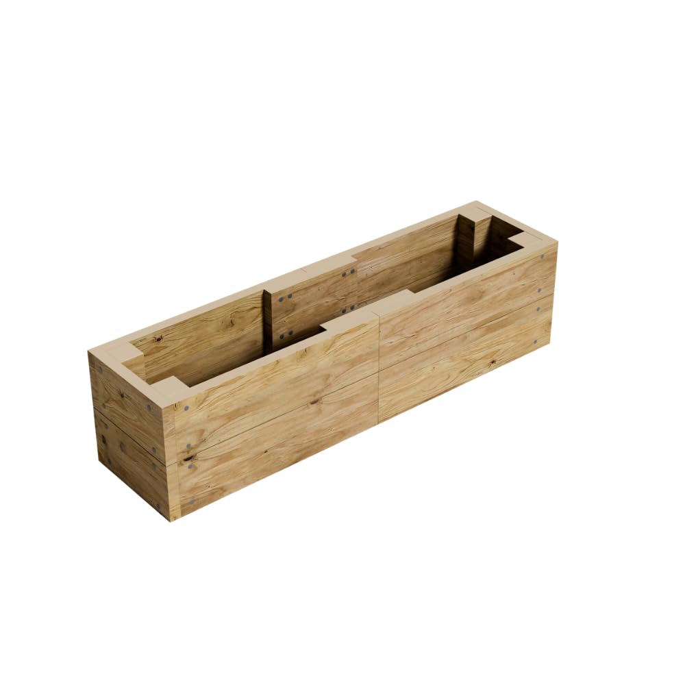 Conka Garden - Wooden Raised Bed Kit - Large Garden Planters for Vegetables, Herbs, Flowers – Start Growing Plants Earlier & Better - Durable & Resistant FSC Treated Timber 30cm L x 120cm W x 30cm H