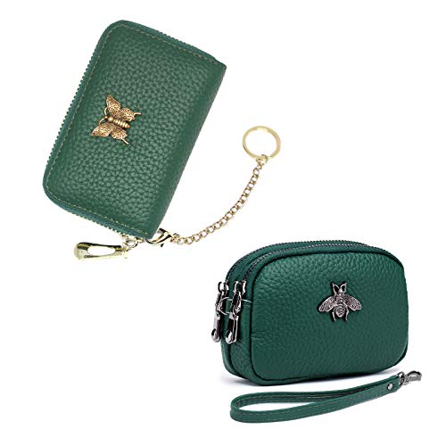Imeetu Bundle Of 2 Sets) Imeetu Women Coin Purse And Rfid Credit Card Holder Keychain Wallet cover