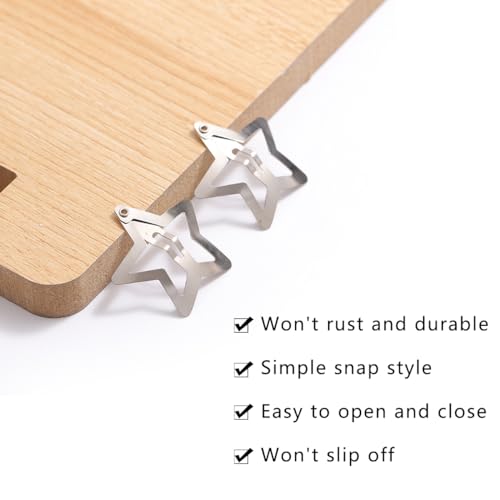 Baisai 20 Pcs 1.22 Inches Star Hair Clips Snap Star Hair Barrettes Cute Lovely Accessories thumb #2