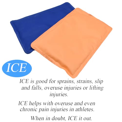 Ice Pack for Injuries, Large Ice Pack Reusable Gel Cold Pack for Hip, Shoulder, Knee, Back - Hot Cold Compress for Swelling, Bruises, Surgery - Heat Cold Therapy (Blue)