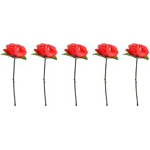 5Pcs Red Folding Rose/Rose Appearing Magic Tricks Flower Appearing Close Up Stage Street Magic AccessoriesZS624