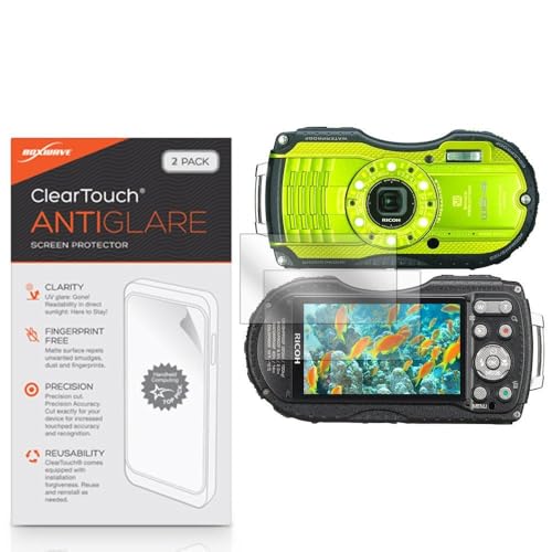 BoxWave Screen Protector Compatible With Ricoh WG-4 - ClearTouch Anti-Glare (2-Pack), Anti-Fingerprint Matte Film Skin