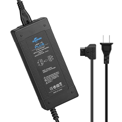KUNLUN D-Tap Quick Charger[DC 16.8V/4A] with D Tap Cable for V-Mount/V Lock/Gold Mount Battery Charger, for Sony BP-U65 BP-U68 HDW-800P HDW-F900R PDW-680 PDW-850 DSR-650P PMW-F5