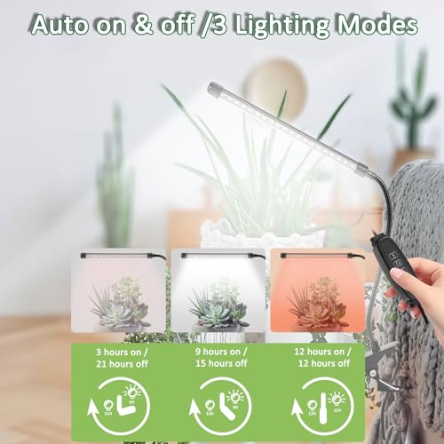 Image of Sunny Power Clip On Grow Lights for Indoor Plants Full Spectrum for Seeding