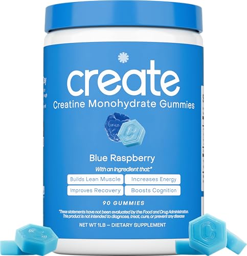 Create Creatine Monohydrate Gummies for Men & Women, Boost Focus,