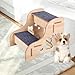 Leefasy Dog Stairs for Small Dogs,Dog Steps,for Bed,Portable,Nonslip Indoor Convenient Cat Steps for Couch Sofa for Elderly Dogs, 2 Step