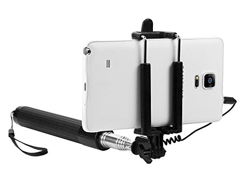 Cellet Selfie Stick Compatible For Apple Iphone Samsung Z Flip, Z Fold, Note Galaxy, Lg, Google Pixel, Moto (Wired) #TOP1