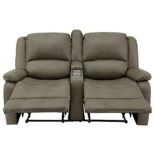 RecPro Charles Collection | 64" Double Recliner RV Sofa | RV Zero Wall Loveseat | Wall Hugger Recliner | RV Theater Seating | RV Furniture | RV Living Room (Slideout) Furniture (Putty)
