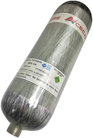 Acecare PCP Air Rifle 6.8L DOT Approved Scuba Tank 4500Psi Carbon Fiber Cylinder 0.875-14unf