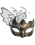 mascara veneciana hombre mexico Hermoso detalle: 100% hecho a mano. Las alas de mariposa son de metal cortado con láser, el brillo de la mariposa hace que la máscara sea más hermosa bajo las luces de la fiesta