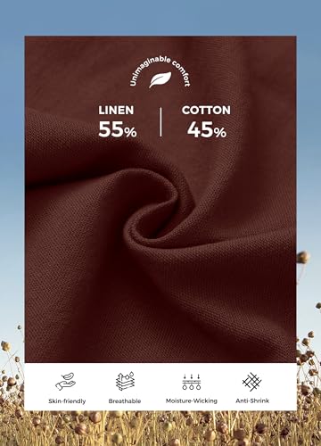 Image of Willit Women Linen Pants Wide Leg Casual Palazzo Pants Cotton Linen Lounge Beach Summer Pants with Pockets 29 inch /31 inch / 33 inch
