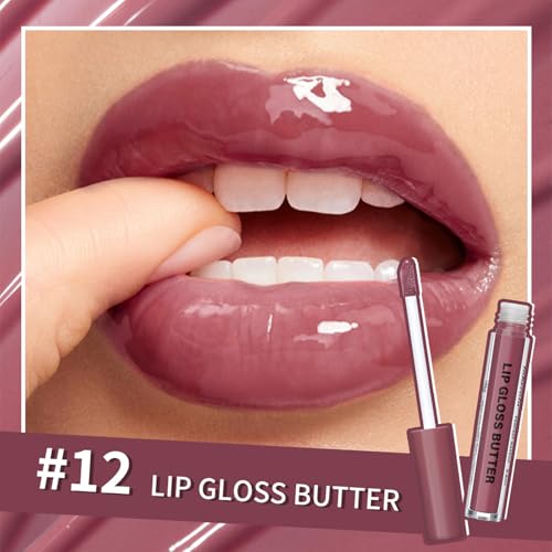 Image of BAISEN DIARY 2PCS Midnight Plum Berry Lip Gloss with Brown Lip Liner Lip Combo Set - 2 Step Overline Volume Lip Kit for Fuller Looking Lips, Hydrating High Shine Gloss & Smooth Glide Contour Pencil