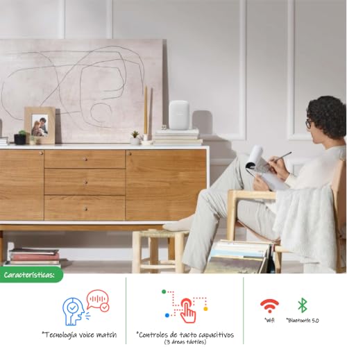Image of Google Audio Bluetooth Speaker - Wireless Music Streaming, Powerful Sound, Assistant Built-in, Wi-Fi and Bluetooth Connectivity, Smart Home Control, Stereo Pairing - Chalk