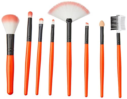 Macrilan Kit Kp3-1A Com 8 Pincéis Para Maquiagem - Laranja