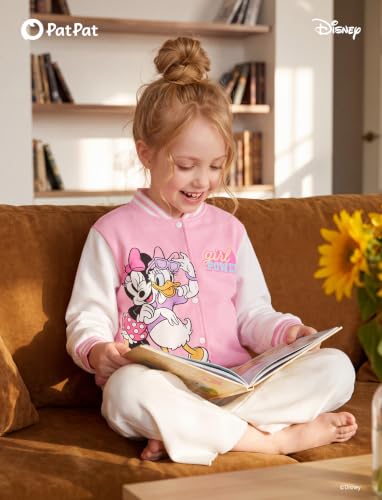 Image of Disney Girl & Boy Varsity Bomber Jacket Fall Sweatshirt Toddler to Big Kid | Officially Licensed Jacket with Mickey, Minnie, Spider-Man, Gwen, Toy Story, Cars, Frozen, Princess, Stitch, Zootopia Designs