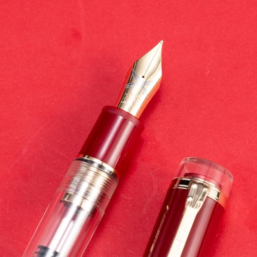 atokiss Jinhao1935 Tiandao Caneta-tinteiro acrílica tamanho 8 ponta de espada média, palácio museu v