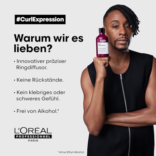 L'Oréal Professionnel Accélérateur de séchage, avec protection thermique, pour cheveux bouclés et bouclés, brume ultra-fine, Serie Expert Curl Expression, 150 ml