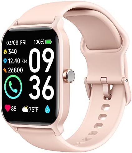 Smart Watch for Women, Fitness Watch(Answer/Make Call), Alexa Built-in, [24H Heart Rate Sleep Blood Oxygen Monitor],IP68 Waterproof,100+Sports Modes Step Calorie 1.8" Women Watches for iPhone&Android