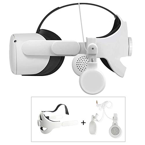 Super Brands Balance Weight Headband Strap Comfortable Adjustable Head Strap Helmet Belt for Quest 2 Elite Strap VR Headset with On-Ear Headphone Earbuds