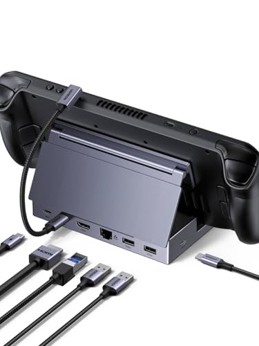 UGREEN Steam Deck Dock 6 en 1 con HDMI 2.1 4K@120Hz, Plegable Docking Station...