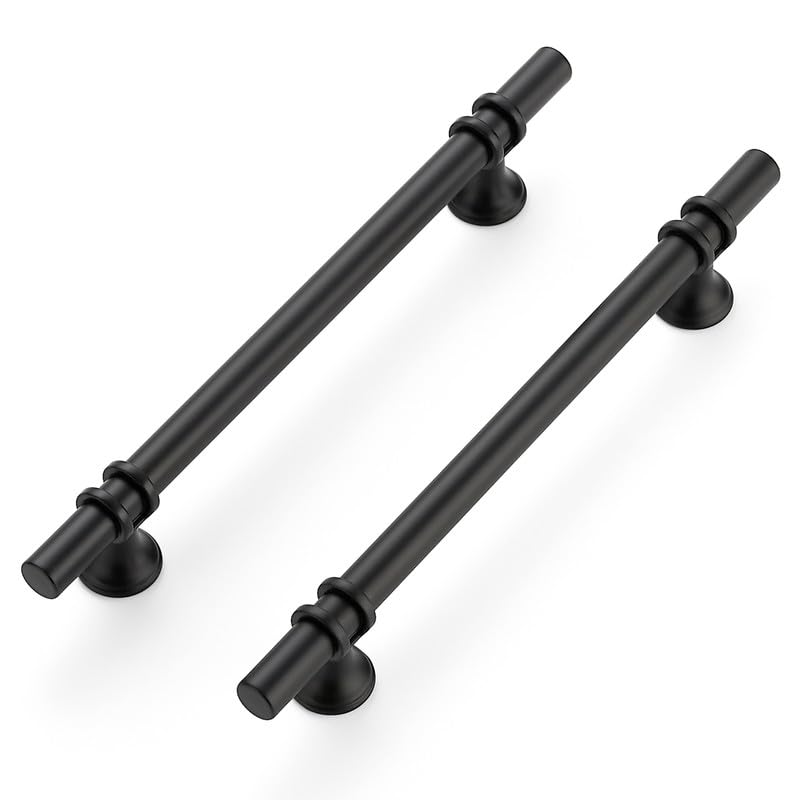 Ravinte Set of 20 Furniture Handles Cabinet Handles for Kitchen Cabinets Door Handles for Kitchen Cabinets Furniture with Round Base Drawer Handles Black