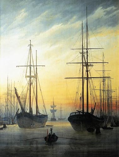 Affiche impression sur toile Caspar David Friedrich décor mur salon moderne 60x90cm