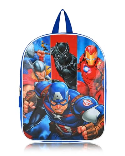 Marvel Mochila para meninos, mochila escolar infantil de 40,6 cm com arte de super-herói, Vingadores, Medium, Moderna, minimalista, compacta, industrial