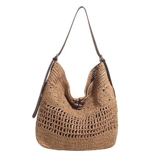 Straw Retro Shoulder Bag Trendy Fashion Satchel Beach Bag