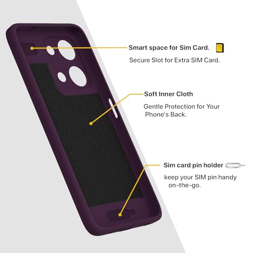 Image of Pikkme Back Cover for Vivo Y11 5G Soft Matte Silicone Mag-Safe Design (Mag-Safe Not Support) Camera Protection | Slim Fit Bumper Cover (Purple)
