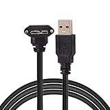 Conector 2: USB 3.0 Micro B macho con tornillo y ángulo de 90 grados, longitud: 120 cm