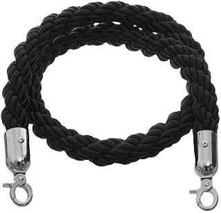 Shopfitting Warehouse Rope Barrier Twisted 1.5m - Black