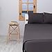 Venice Home 100% Cotton Jersey Bed Sheet Set - Extra Soft - Easy Fit - 4 Piece Set - Comfy â€“ 4 pcs (Anthracite, Full)