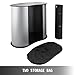 VEVOR Portable Trade Show Counter Corrugated Plastic Sidewalls Pop Up Podium Counter Black Top Trade Show Table Display with Carrying Bags for Exhibition Promotion Retail (Black)