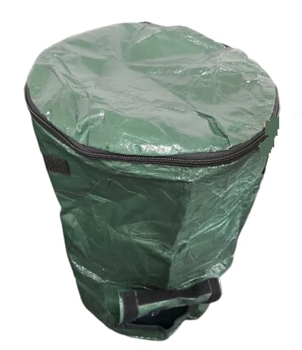 Sacchi per Rifiuti da Giardino Raccoglitore di foglie da giardino Attrezzi for rifiuti Sacco compost plastica PE Fioriera Vaso piantare ortaggi contenitore giardinaggio(No windows)
