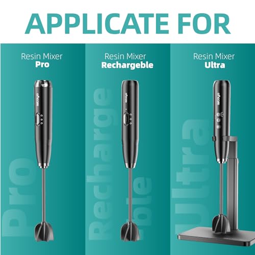 ISTOYO Resin Mixer Paddles for Premium Epoxy Mixer, Attachment for Epoxy Resin Mixer Pro, Reusable Resin Stirrer, Paint Stirrer Drill Attachment for Resin, Silicone Mixing (Included 4 Pcs)