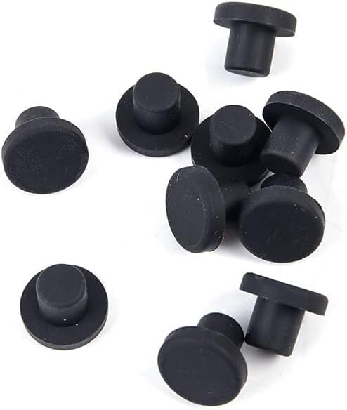 Seal Stopper,Rubber Hole Caps,Tap Bung,10Pcs/set Solid Rubber Hole Caps 3.5 12mm High Temperature Resistance T Type Silicone Seal Hole Plugs Dust proof Gasket Blanking End Caps (Color : As pic) ( Colo