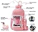 H2O Capsule 2.2L Half Gallon Water Bottle with Storage Sleeve and Covered Straw Lid – BPA Free Large Reusable Drink Container with Handle - Big Sports Jug, 2.2 Liter (74 Ounce) Rose Quartz