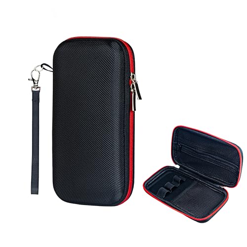 AwA HoDoMi Vape Pen Case 7.5 inch Hard Shell Small Case Carrying Tech Pouch Stash Bag with Inner Zipper Pocket for Vape Kits Smokeless Inhalers Mod Outdoor Essentials Coils Joints Red (Empty)