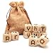 10 Pcs/Set 20MM Creative Wooden English Letter Dice Set, Including 26 Capital & 26 Lowercase Letters Engraved On Different Dices