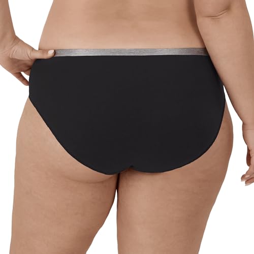 Hanes Women's Just My Size Brief Underwear, Cotton Stretch Brief Panties, Plus Sizes, 5-Pack4