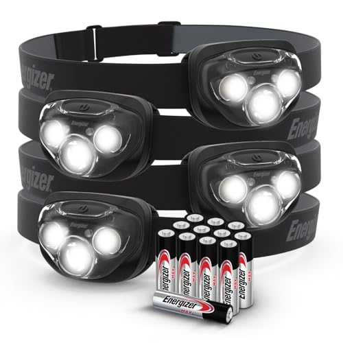 Energizer PRO-260 LED Headlamp (4-Pack), IPX4 Water Resistant Headlamps, High-Performance