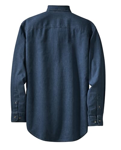 Long Sleeve Value Denim Shirt, Color: Ink, Size: XX-Large3