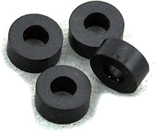 100PCS 2mm Black Nylon Round Spacer OD 7mm ID 3.2mm Not Threaded for M3 Screws Plastic.