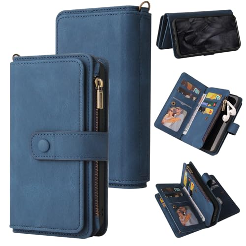 Housse Pixel 8A bleue en cuir pour simplifier vos sorties et trajets quotidiens