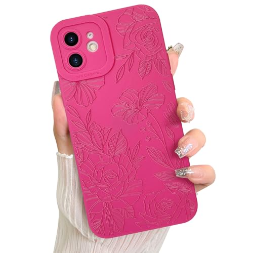 Coque iPhone 11 pour femmes et filles motif fleurs roses