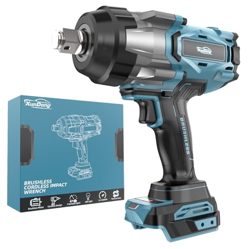 Image of Cordless Impact Wrench 3 /4 inch Compatible with Makita 18V Battery, 1850Ft-lbs(2500N.m) High Torque Impact Gun Heavy Duty, Brushless Electric Power Impact Driver with 4 Speed Modes & LED Work Light