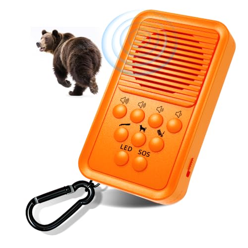 【熊よけホーン・ブザー】130dB大音量 充電式 3種威嚇音（爆竹/銃音/猛犬）＆4段階音量調整 LEDライト付き 登山・キャンプ・山菜取りに最適な熊対策グッズ アウトドア安全用品