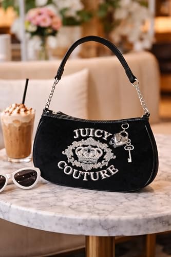 Juicy Couture Falling for Juicy Shoulder Bag Velvet Handbag with